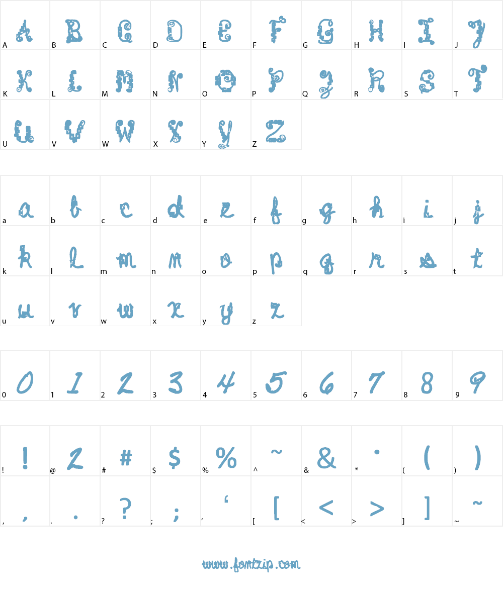 Bricks and Wires Font Character